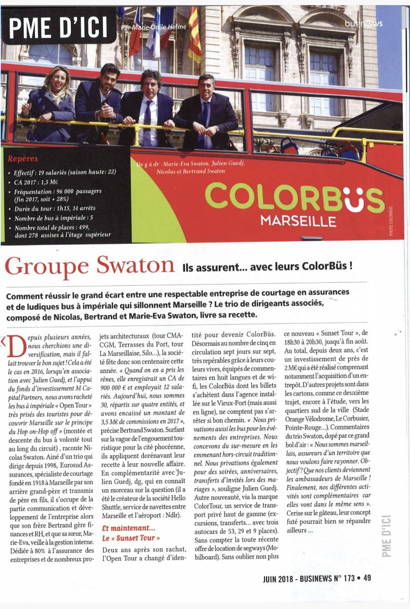 Groupe Swaton - Ils assurent... avec leurs Colorbüs !