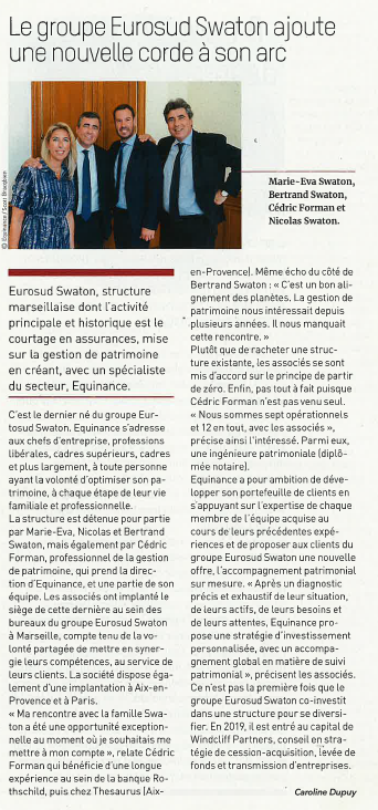Le groupe Eurosud Swaton ajoute une nouvelle corde à son arc