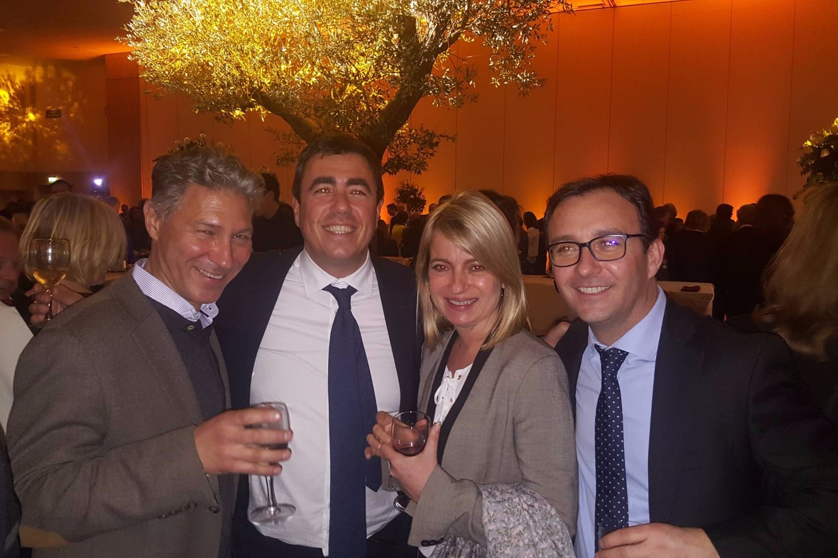 Cocktail Banque Martin Maurel - Jérôme Laplace (Saint Victor Real Estate), Bertrand SWATON (Eurosud), Florence Laplace (CMN), Laurent Giustiniani (Notaire)